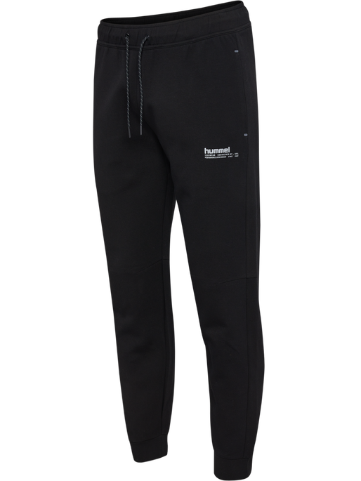hmlTECH FLEECE REGULAR PANTS, BLACK, packshot