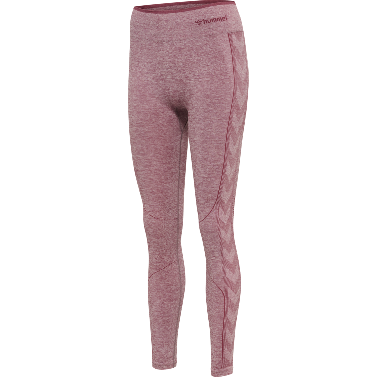 hmlMT UNA SEAMLESS MID WAIST TIGHTS, DUSKY ORCHID MELANGE, packshot