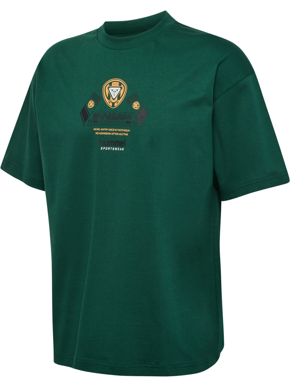 hmlLOOSE T-SHIRT S/S SCARF, DARK GREEN, packshot