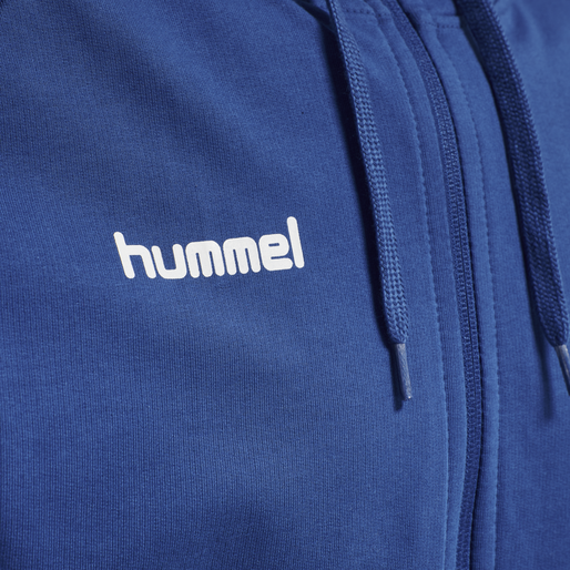 HMLGO COTTON ZIP HOODIE, TRUE BLUE, packshot