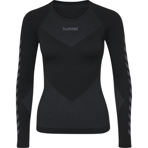 HUMMEL FIRST SEAMLESS JERSEY L/S W, BLACK, packshot
