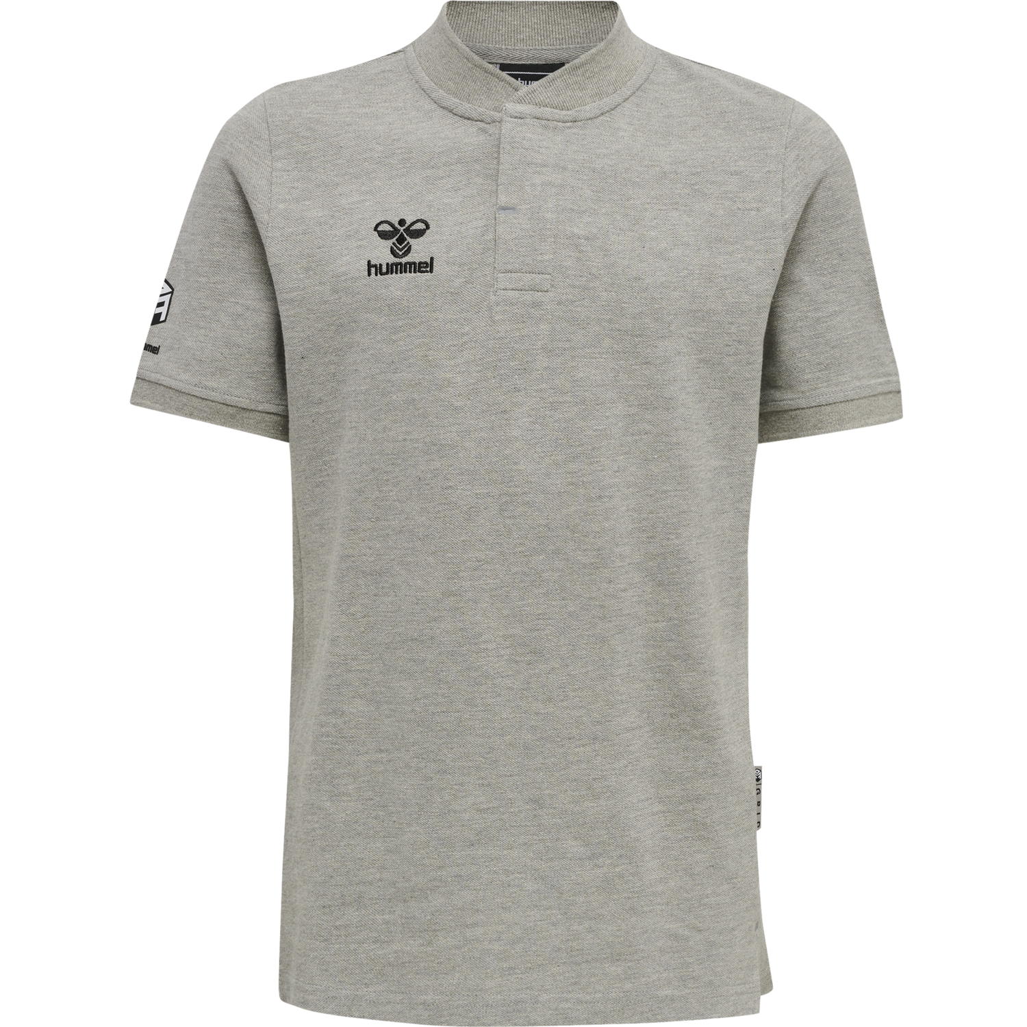 hmlMOVE GRID POLO KIDS, GREY MELANGE, packshot