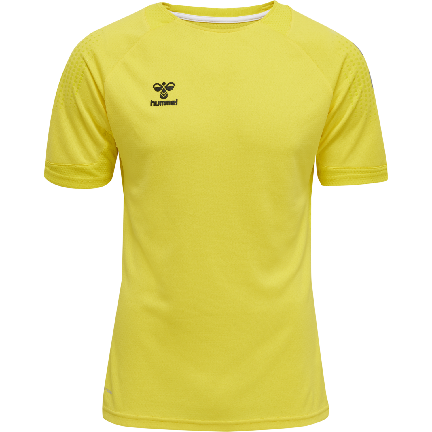 hmlLEAD S/S POLY JERSEY, BLAZING YELLOW, packshot