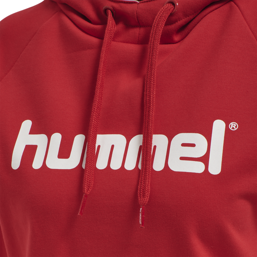 HMLGO COTTON LOGO HOODIE WOMAN, TRUE RED, packshot