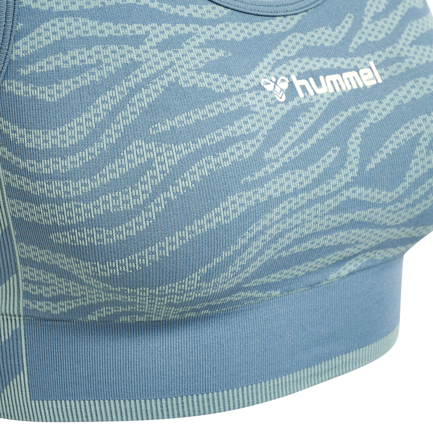 hmlMT SAGA SEAMLESS SPORTS TOP, NORTH ATLANTIC/BLUE SURF MELANGE, packshot