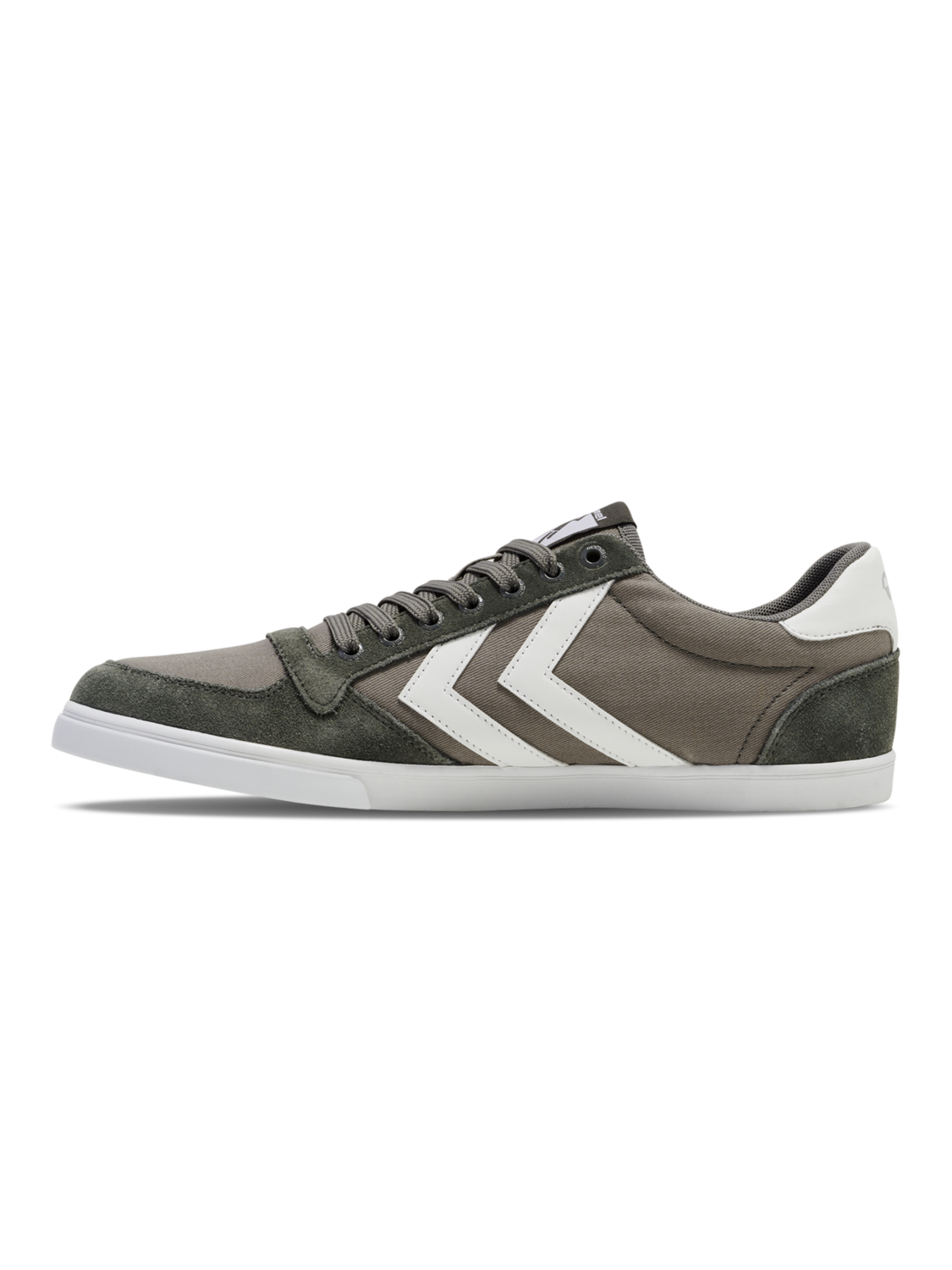 HUMMEL SLIMMER STADIL LOW, CASTLE ROCK/WHITE KH, packshot