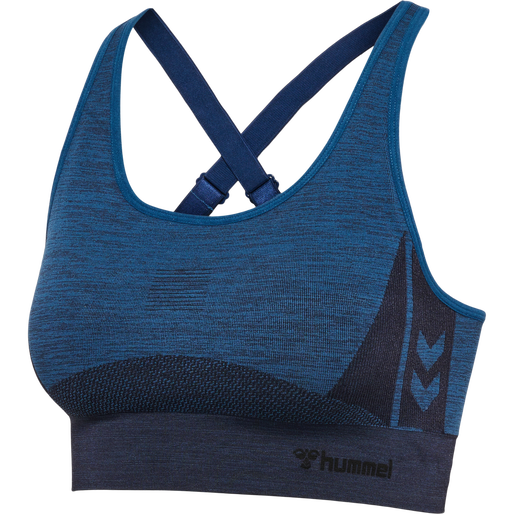 hmlCLEA SEAMLESS  SPORTS TOP, INSIGNIA BLUE MELANGE, packshot