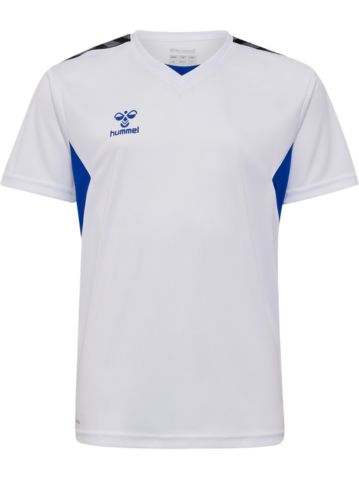 hmlAUTHENTIC PL JERSEY S/S KIDS, WHITE/TRUE BLUE, packshot