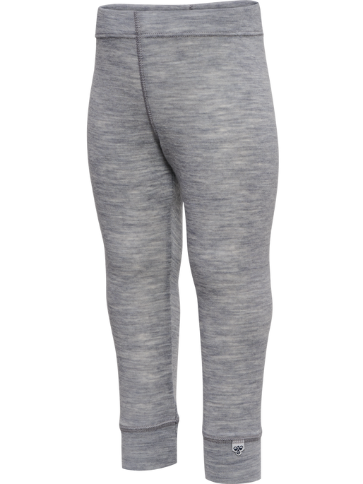 hmlMINI WOOL RIB TIGHTS, GREY MELANGE, packshot