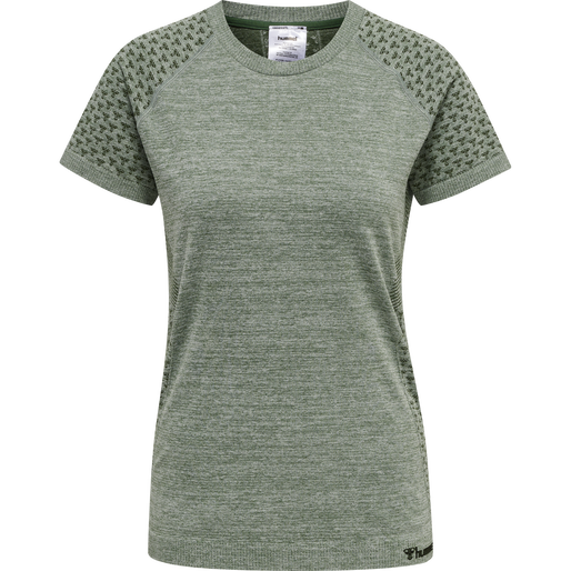 hmlCI SEAMLESS T-SHIRT, THYME MELANGE, packshot