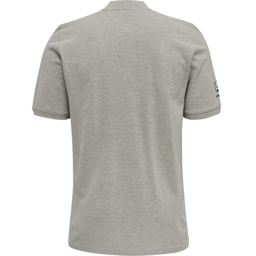 hmlMOVE GRID POLO, GREY MELANGE, packshot