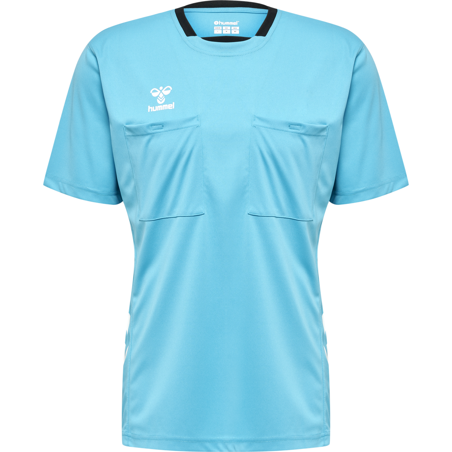 hmlREFEREE CHEVRON JERSEY S/S, SCUBA BLUE, packshot