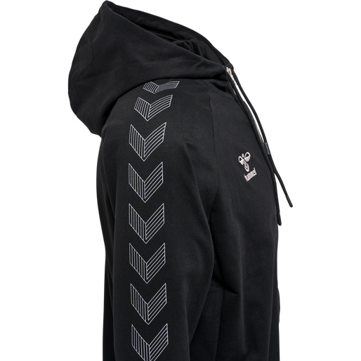 hmlMOVE GRID COTTON ZIP HOODIE WOMA, BLACK, packshot