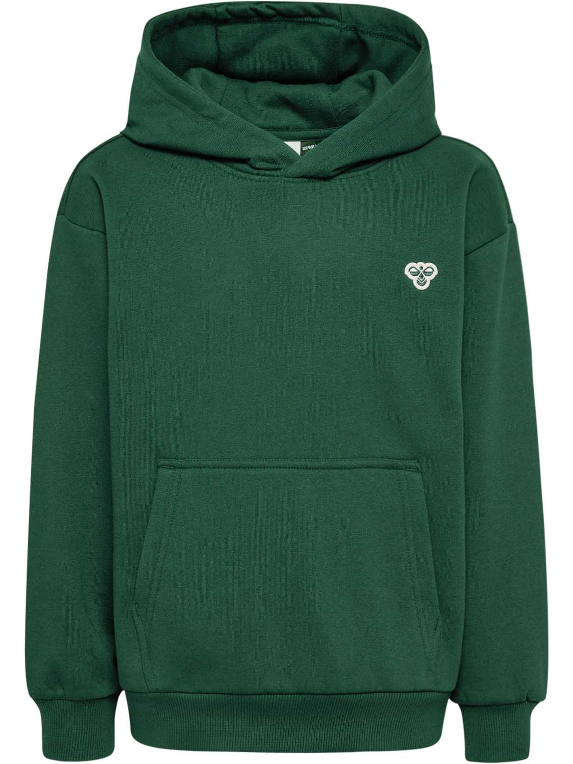 hmlJR LOOSE HOODIE BEE, DARK GREEN, packshot