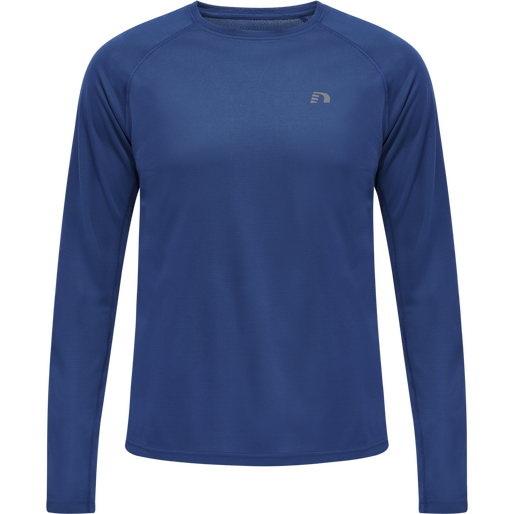 MEN CORE RUNNING T-SHIRT L/S, TRUE BLUE, packshot