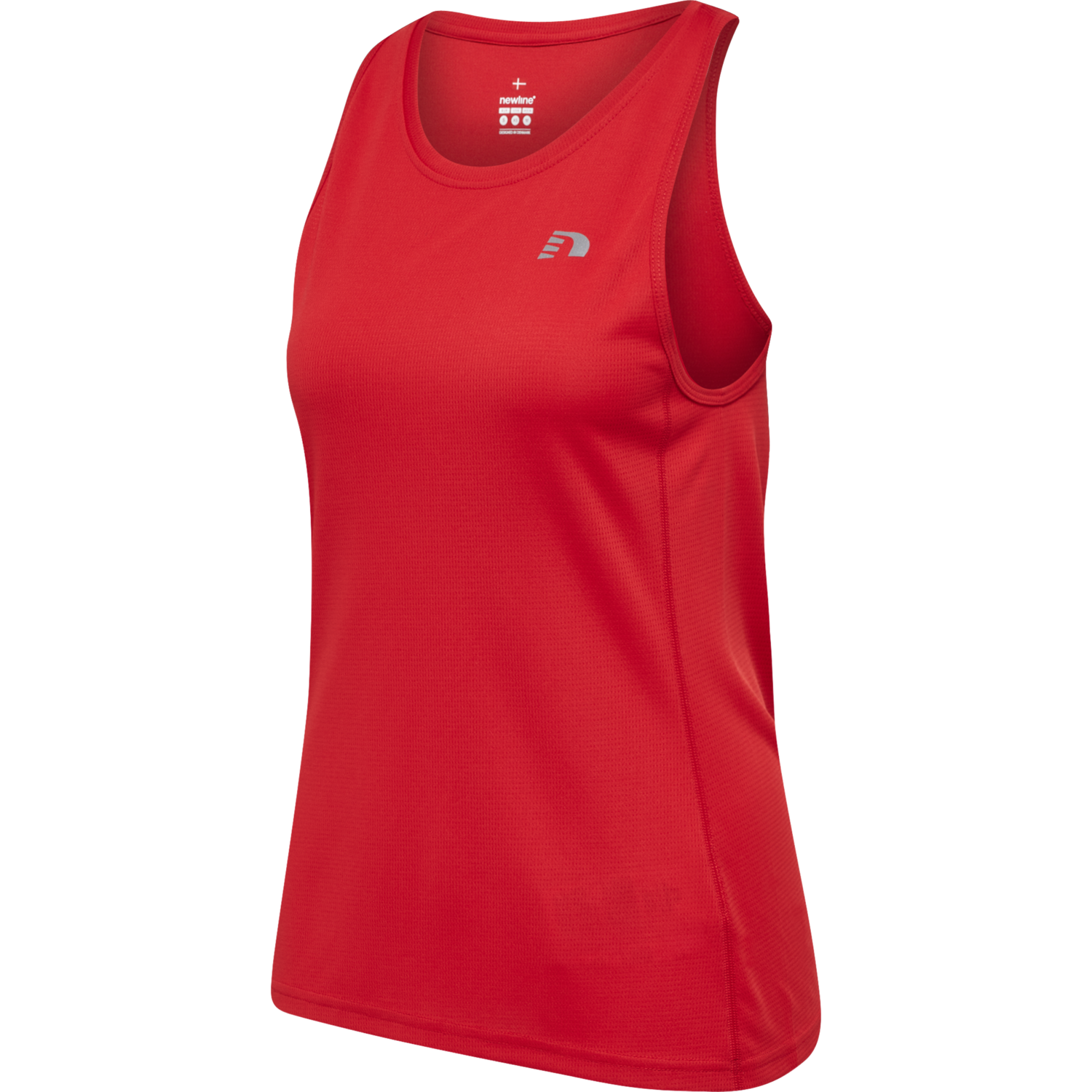 WOMEN CORE RUNNING SINGLET, TANGO RED, packshot
