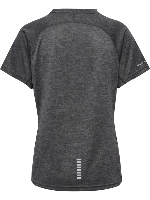 WOMEN RUNNING T-SHIRT S/S, FORGED IRON MELANGE, packshot