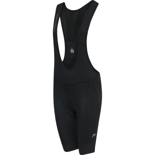 WOMENS CORE BIKE PANEL BIB SHORTS, BLACK, packshot