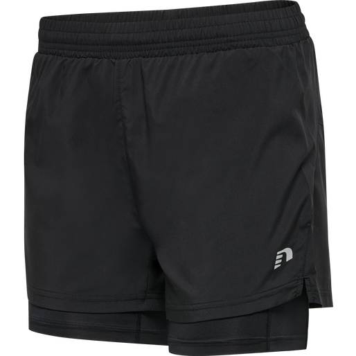 nwlKANSAS 2-IN-1 SHORTS female, BLACK, packshot