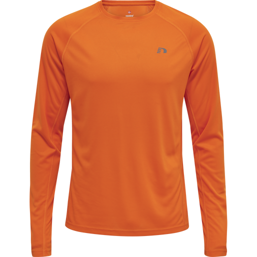 MEN CORE RUNNING T-SHIRT L/S, ORANGE TIGER, packshot