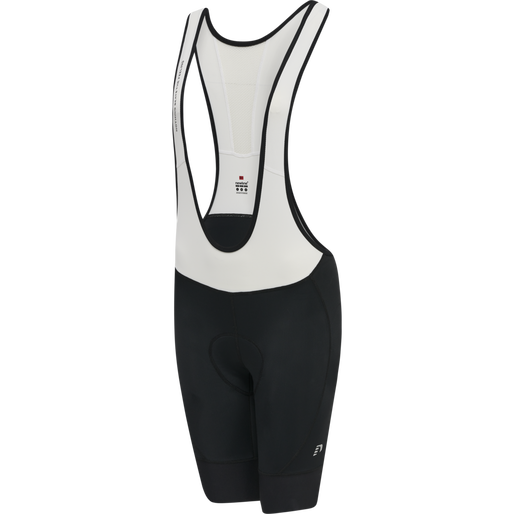 WOMENS CORE BIKE PANEL BIB SHORTS, BLACK/WHITE, packshot