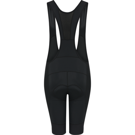 WOMENS CORE BIKE PANEL BIB SHORTS, BLACK, packshot