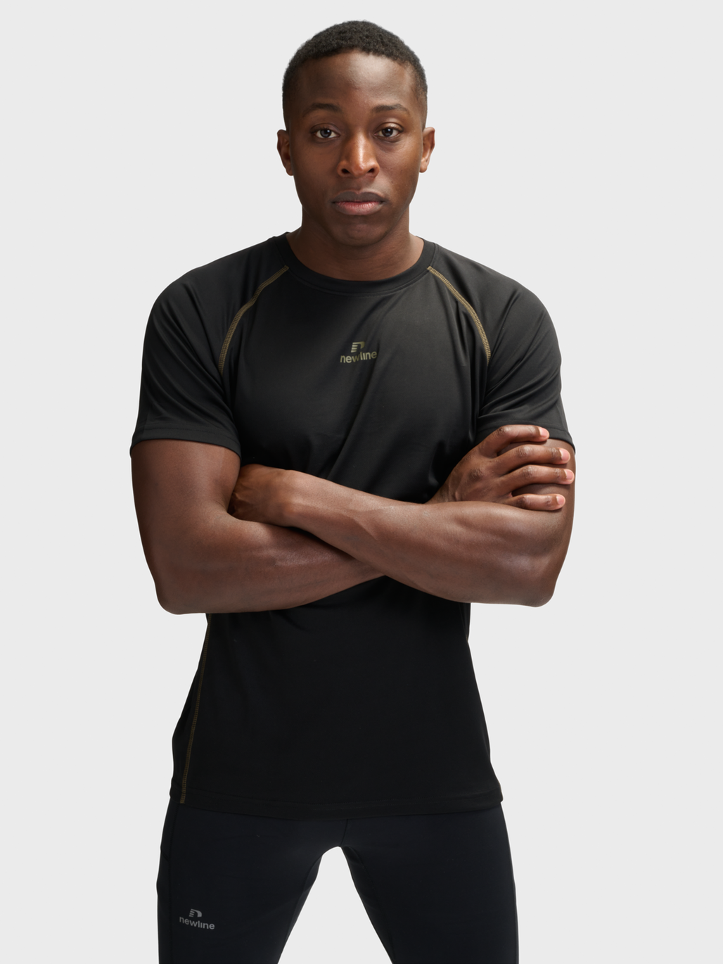 nwlSPEED MESH T-SHIRT, BLACK, model