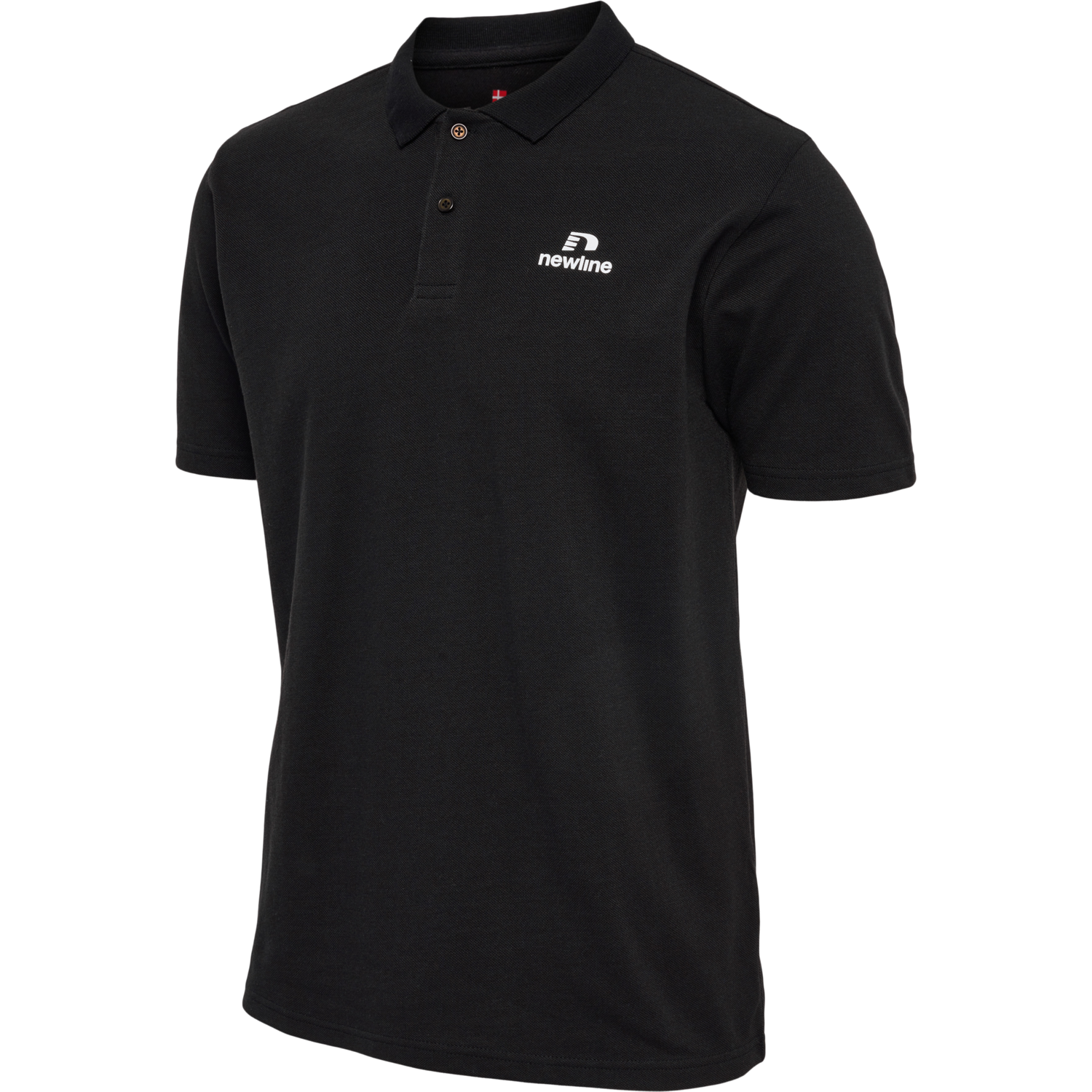 nwlLEA COTTON POLO MEN, BLACK, packshot