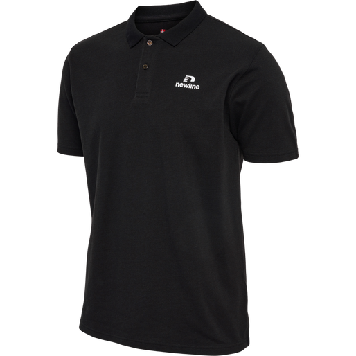 nwlLEA COTTON POLO MEN, BLACK, packshot