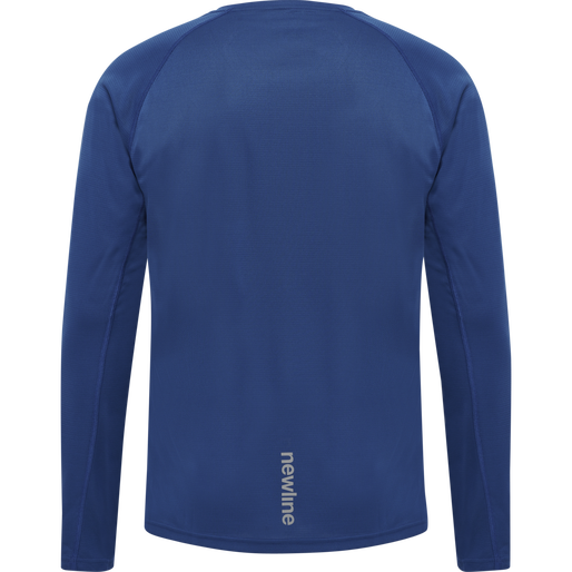 MEN CORE RUNNING T-SHIRT L/S, TRUE BLUE, packshot