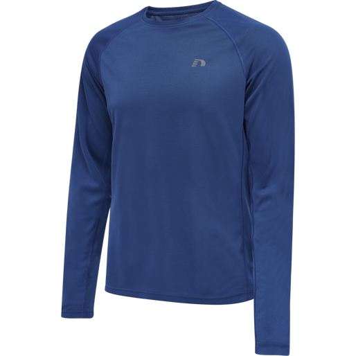 MEN CORE RUNNING T-SHIRT L/S, TRUE BLUE, packshot