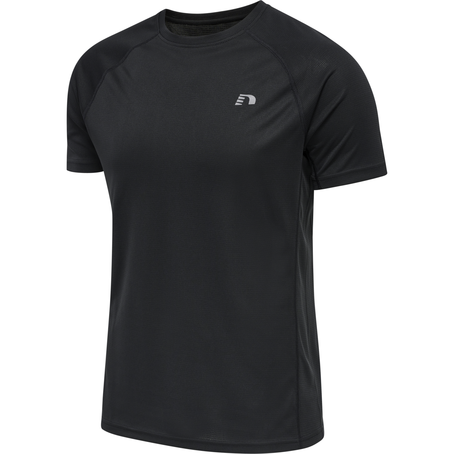 MEN CORE RUNNING T-SHIRT S/S, BLACK, packshot