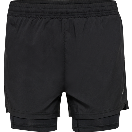nwlKANSAS 2-IN-1 SHORTS female, BLACK, packshot