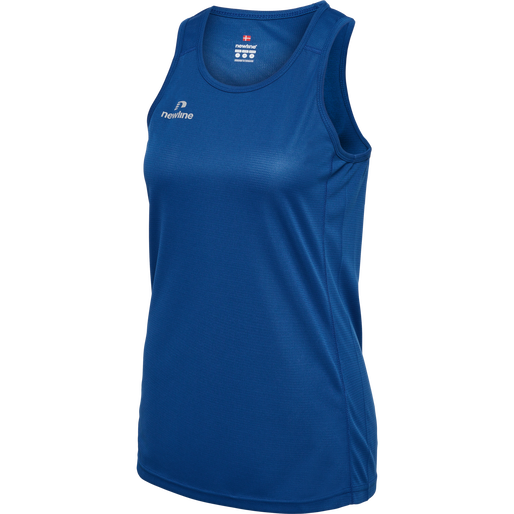 WOMEN'S ATHLETIC RUNNING SINGLET, TRUE BLUE, packshot