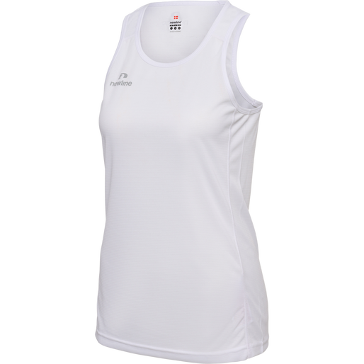 WOMEN'S ATHLETIC RUNNING SINGLET, WHITE, packshot