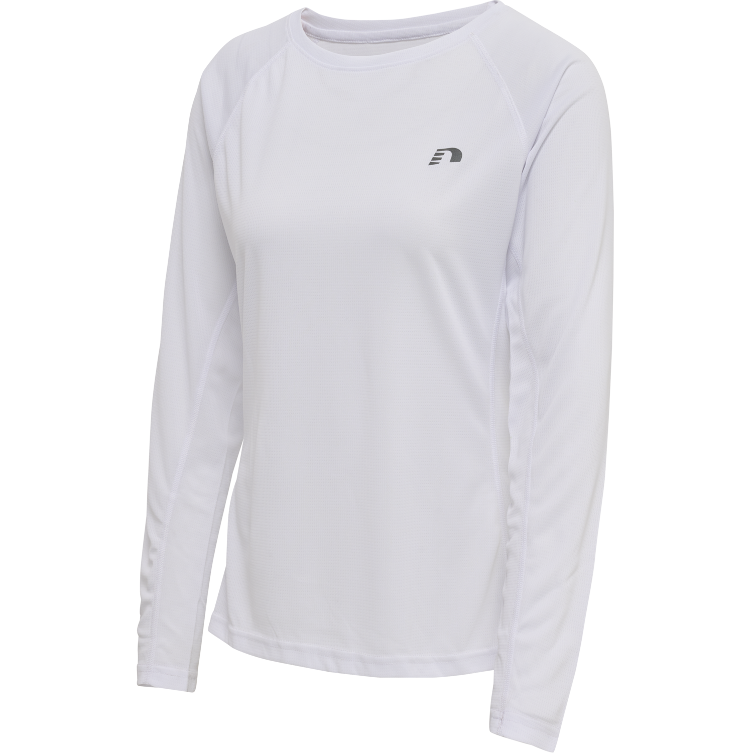 WOMEN CORE RUNNING T-SHIRT L/S, WHITE, packshot