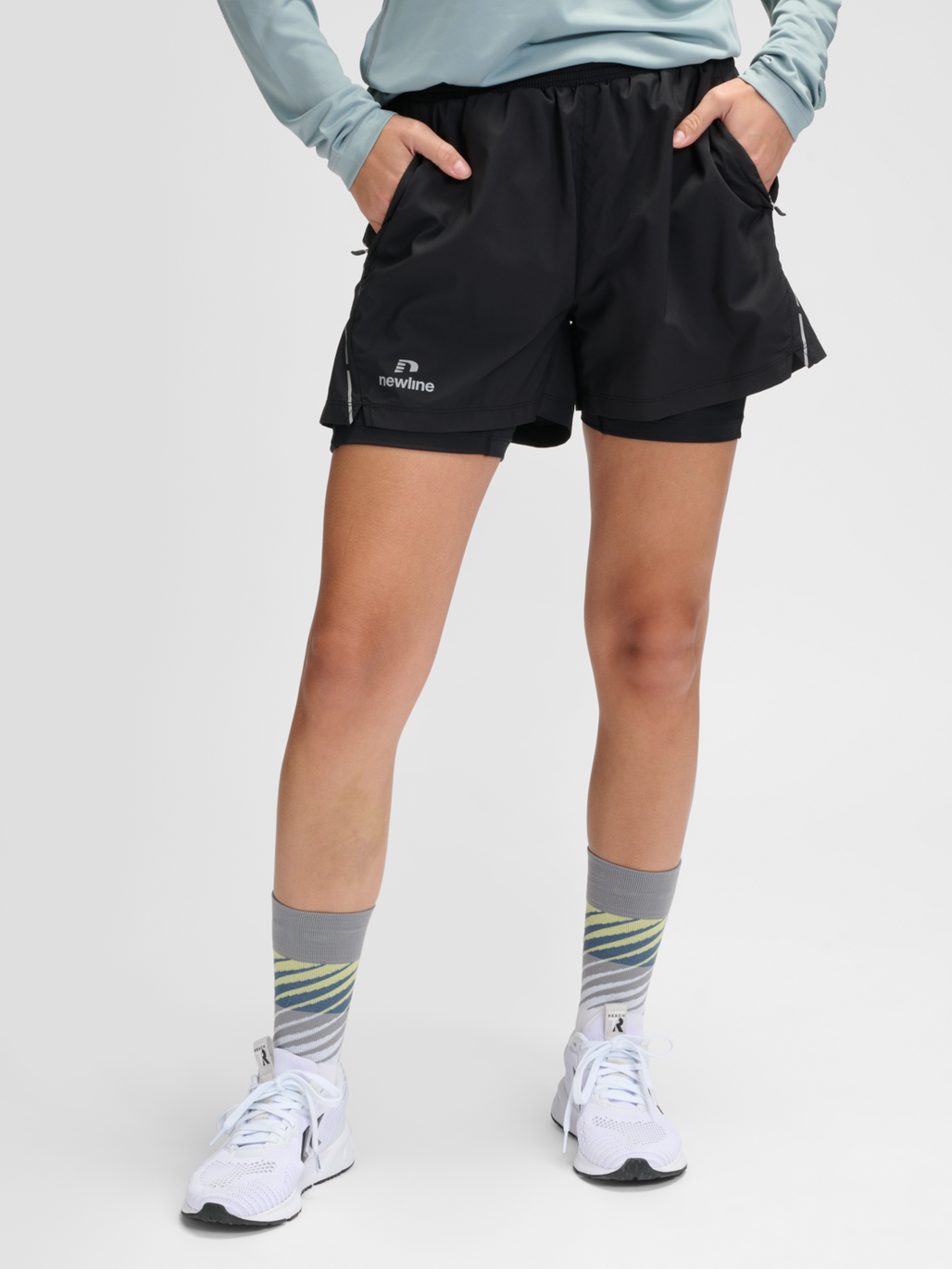 hummel nwlFAST 2IN1 ZIP POCKET SHORTS W BLACK hummel