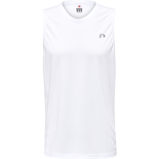 MEN'S CORE RUNNING SINGLET, WHITE, packshot