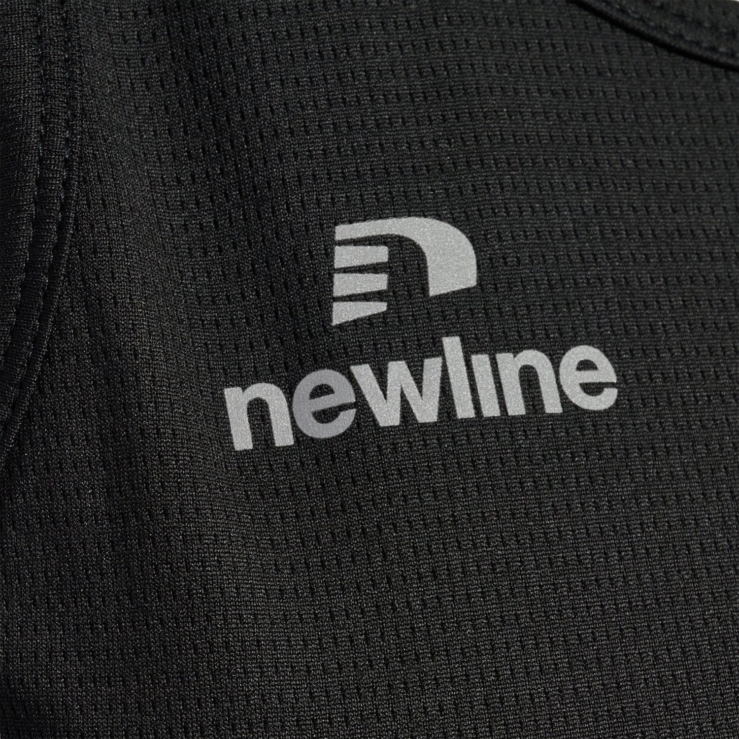 WOMEN'S ATHLETIC RUNNING SINGLET, BLACK, packshot