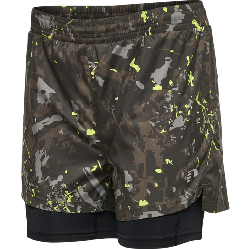 nwlKANSAS 2-IN-1 SHORTS female, TERRAIN AOP, packshot