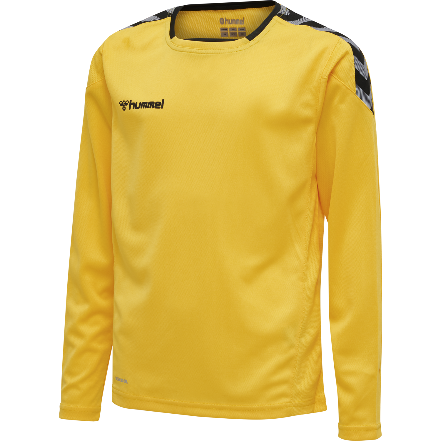 hummel AUTHENTIC KIDS POLY JERSEY L/S - SPORTS YELLOW/BLACK 