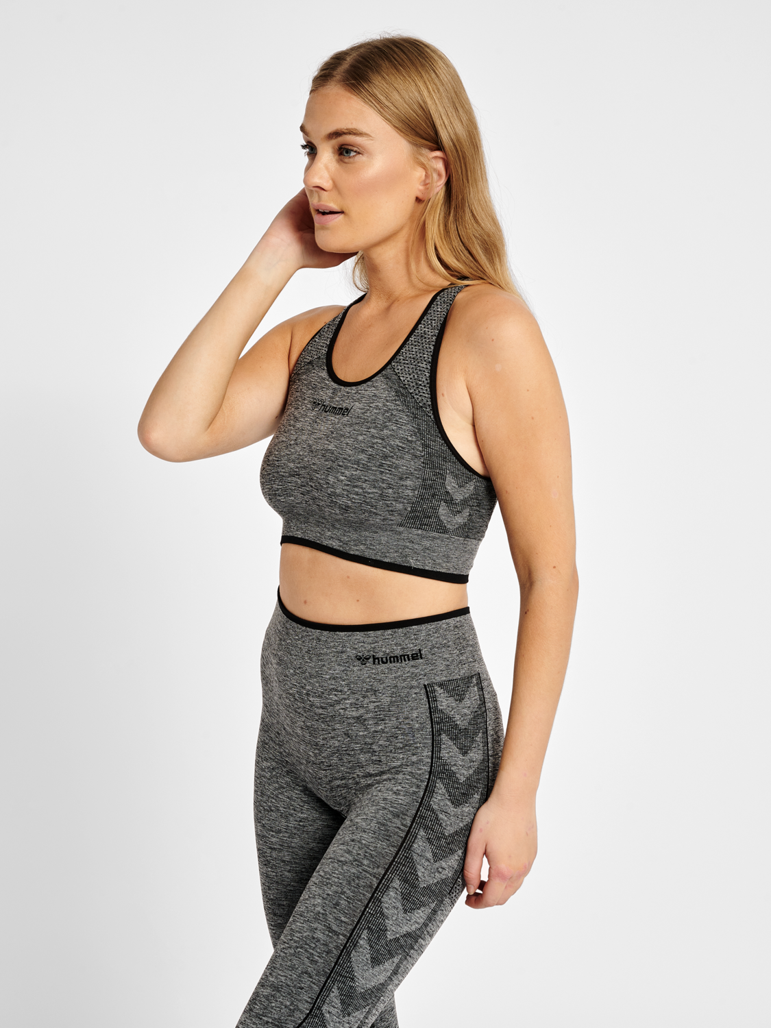 hummel MT UNA SEAMLESS SPORTS TOP - BLACK MELANGE | hummel.net