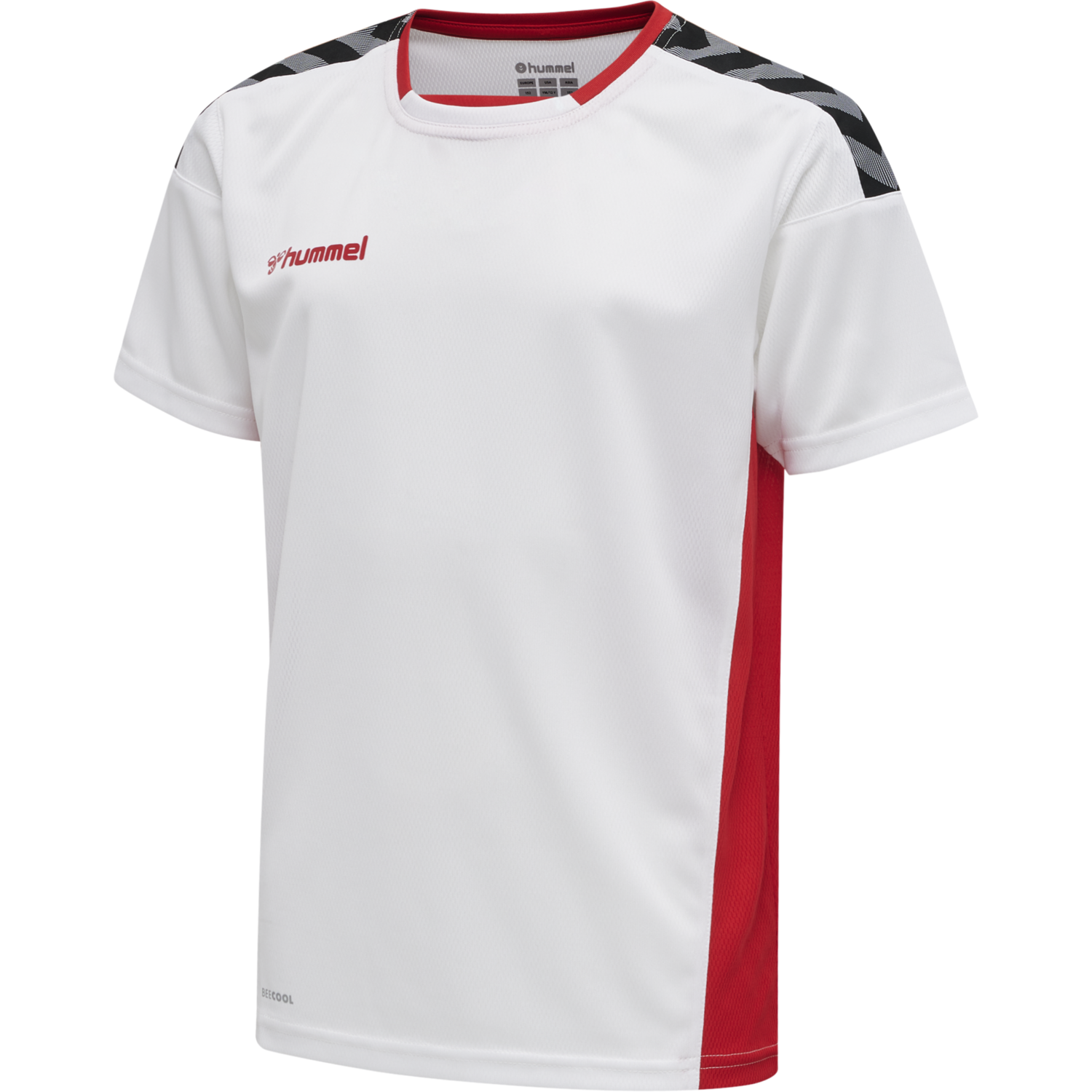 Fitnessshirt kurze /Ärmel Herren AUTHENTIC CHARGE POLY JERSEY Tshirt Rundhals Trainingsshirt mit Gitter-Mesh Sportshirt div Hummel T-Shirt atmungsaktiv Farben
