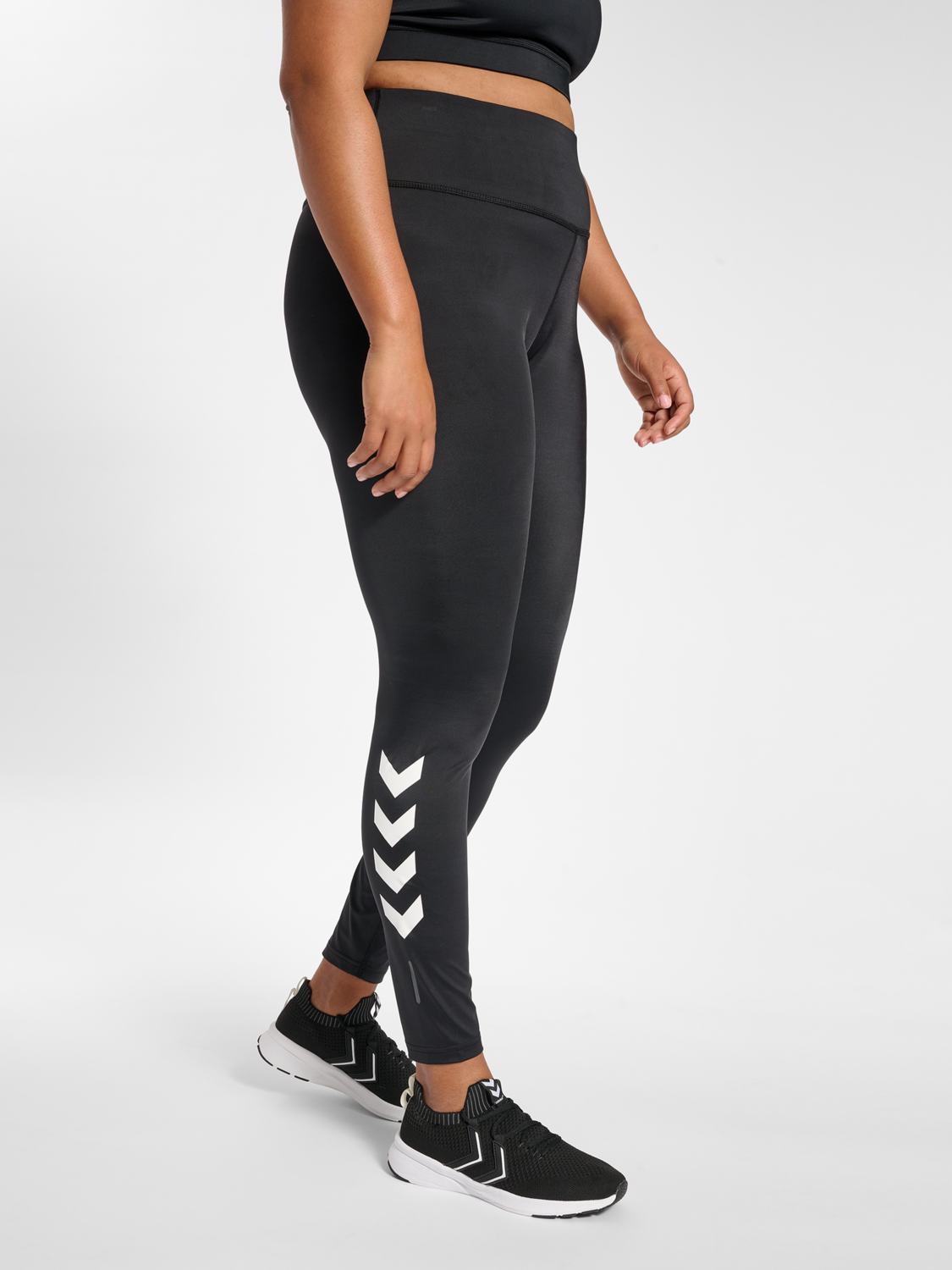 hummel TE CURVY HIGH WAIST TIGHTS PLUS - BLACK | Sport-Leggings