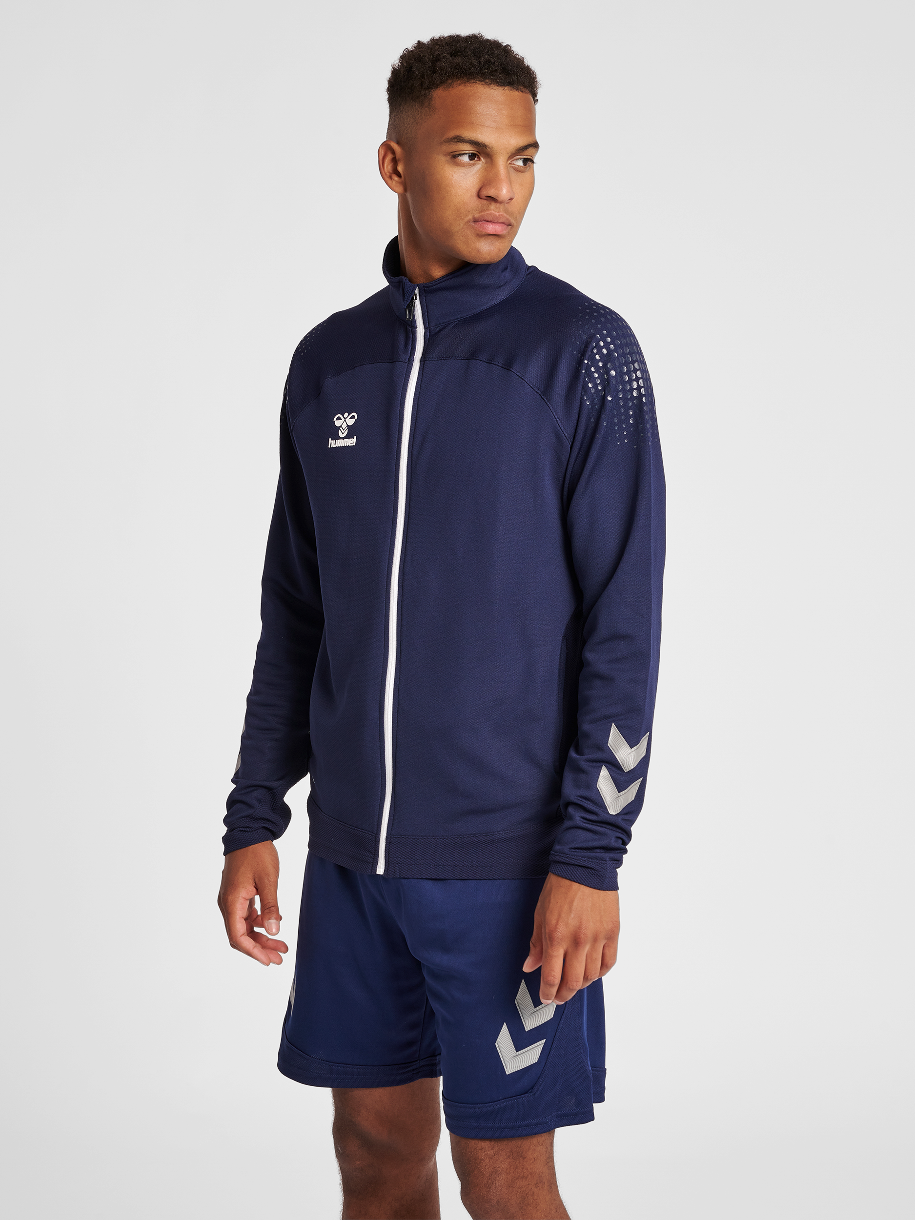 hummel LEAD POLY ZIP JACKET - MARINE