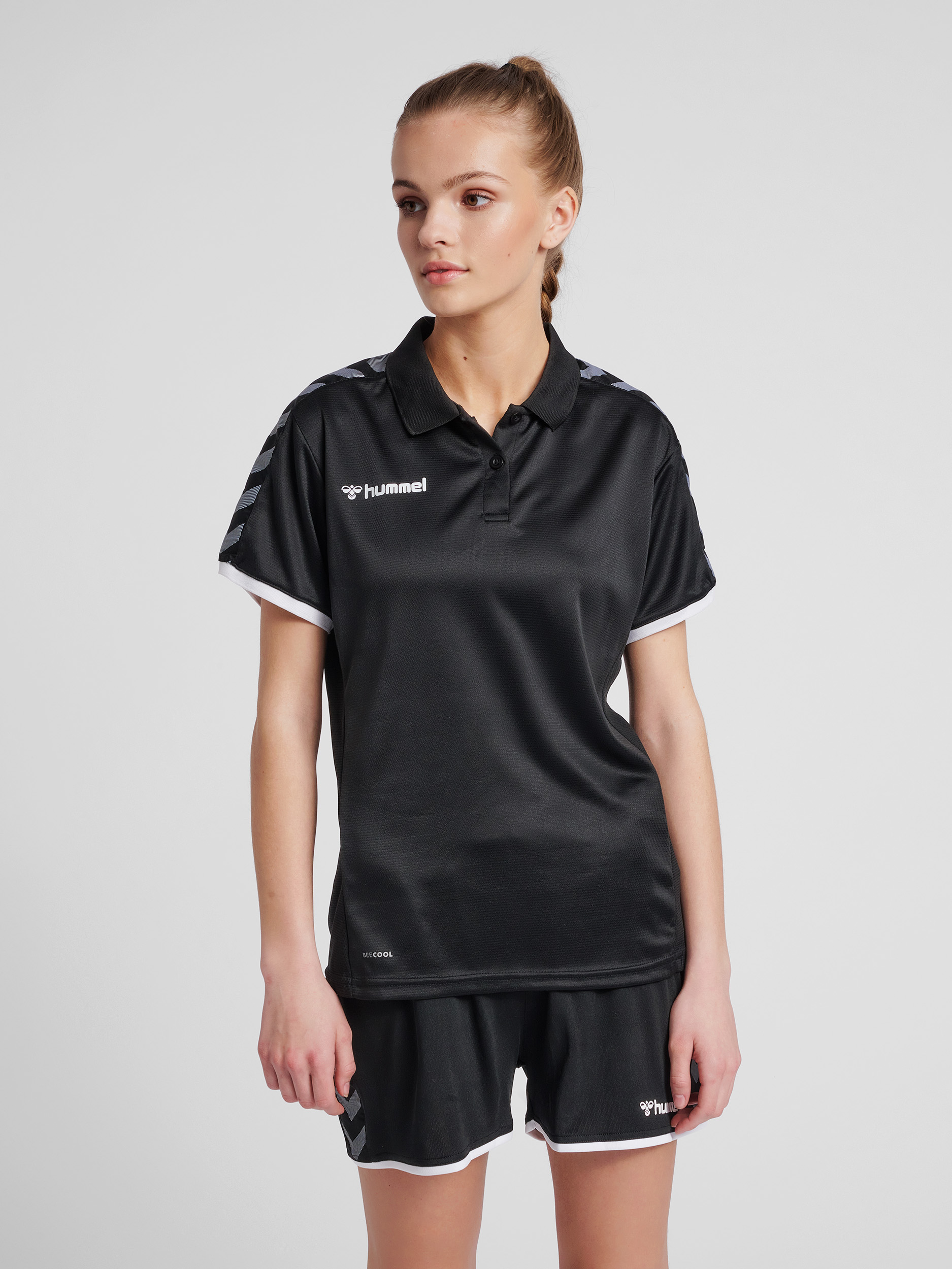 Details about   Hummel Womens Sport Training Casual Short Sleeve SS Polo Shirt Regular Fit Black